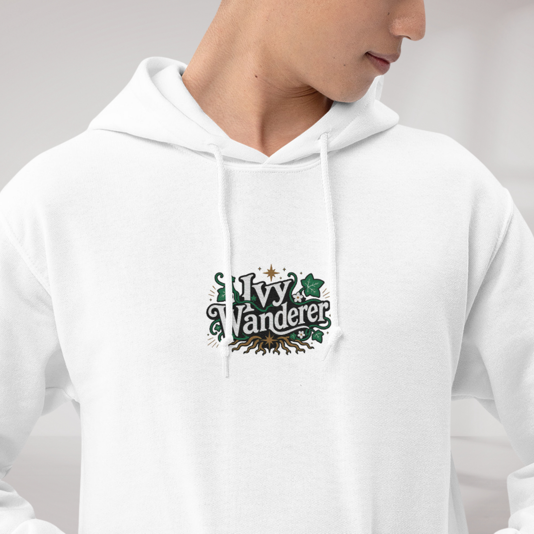 Ivy Wanderer Hoodie Grün ver. – Farbe Weiß – Ansicht 4