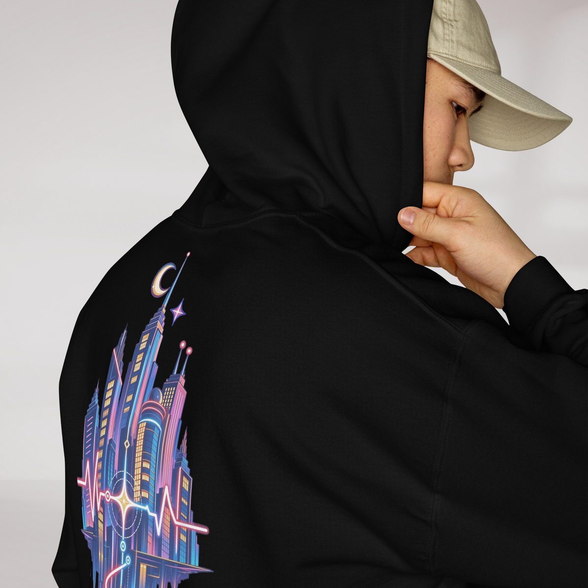 Pulse Wanderer Hoodie Soft Pink ver. – Farbe Schwarz – Ansicht 5