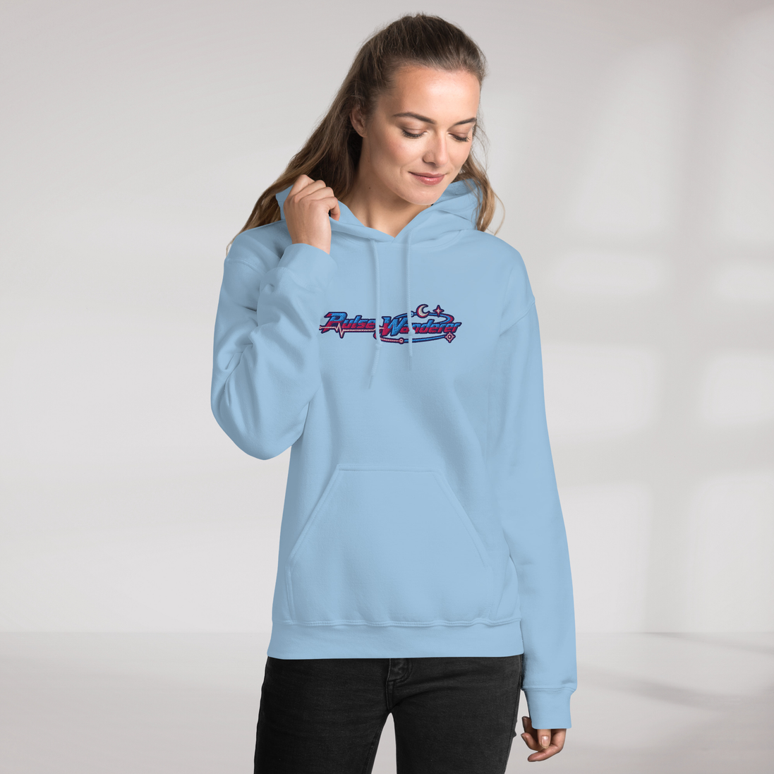Pulse Wanderer Hoodie Soft Pink ver. – Farbe Hellblau – Ansicht 10