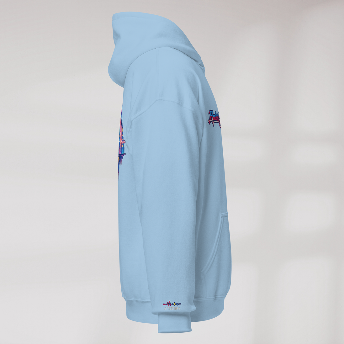 Pulse Wanderer Hoodie Soft Pink ver. – Farbe Hellblau – Ansicht 2