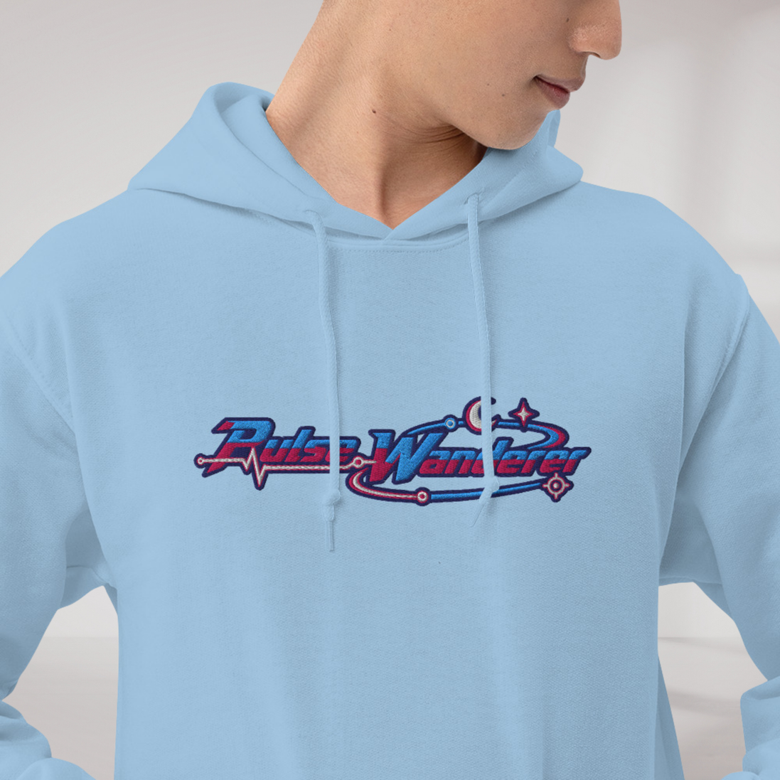 Pulse Wanderer Hoodie Soft Pink ver. – Farbe Hellblau – Ansicht 4