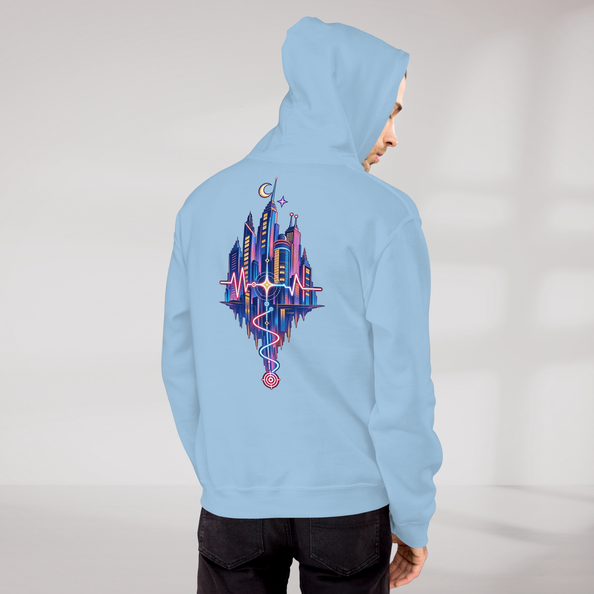 Pulse Wanderer Hoodie Soft Pink ver. – Farbe Hellblau – Ansicht 9