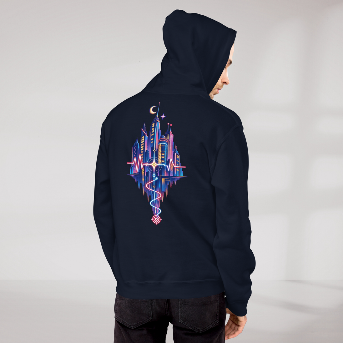 Pulse Wanderer Hoodie Soft Pink ver. – Farbe Navy – Ansicht 11