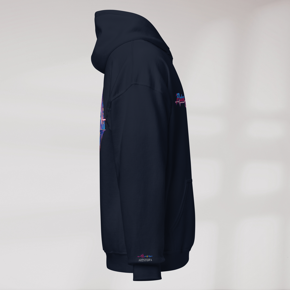 Pulse Wanderer Hoodie Soft Pink ver. – Farbe Navy – Ansicht 2