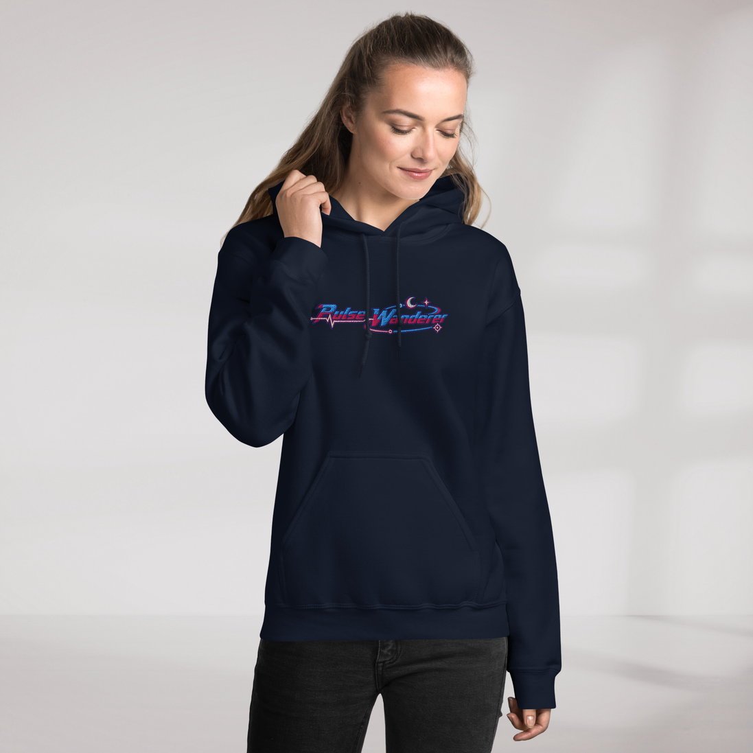 Pulse Wanderer Hoodie Soft Pink ver. – Farbe Navy – Ansicht 8