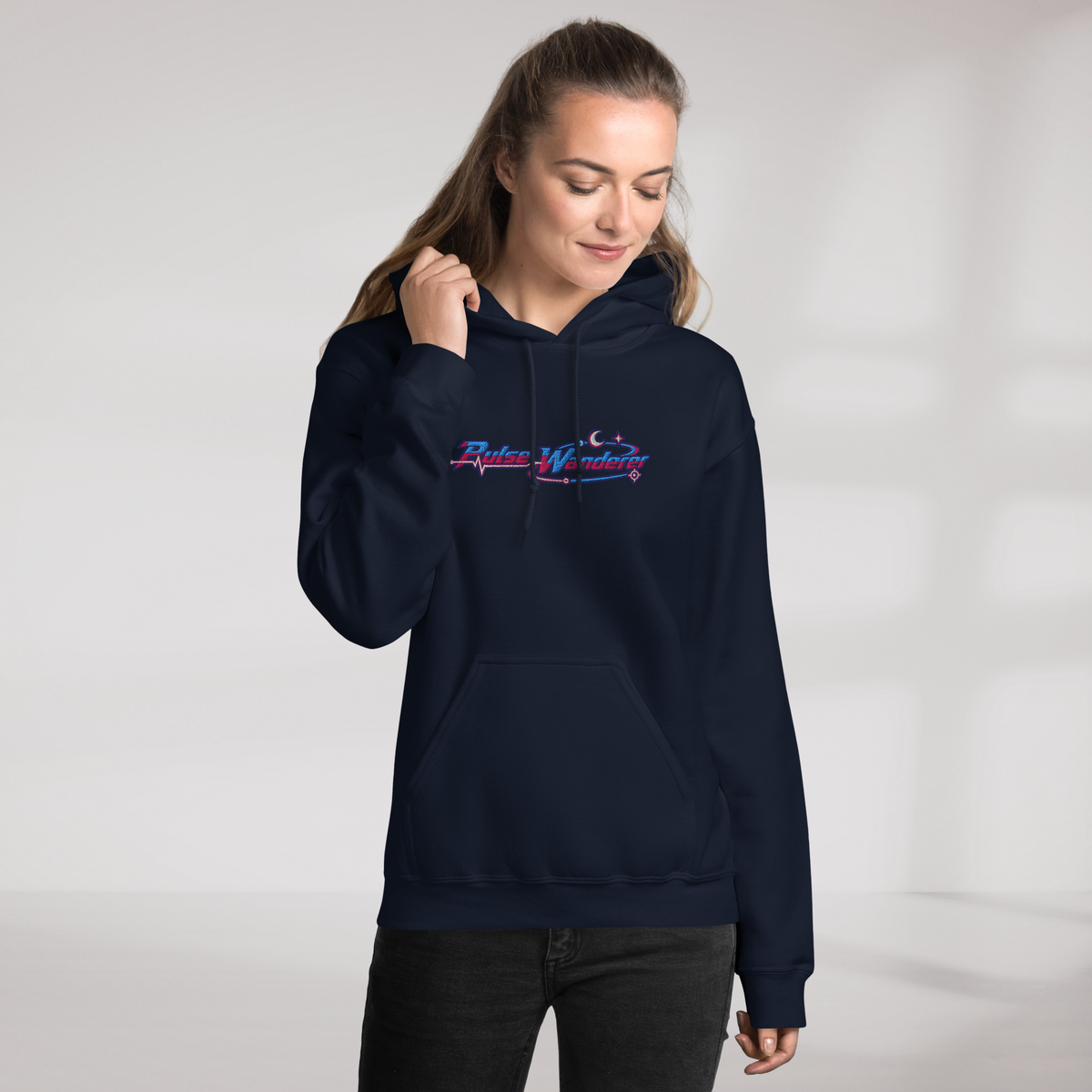 Pulse Wanderer Hoodie Soft Pink ver. – Farbe Navy – Ansicht 8