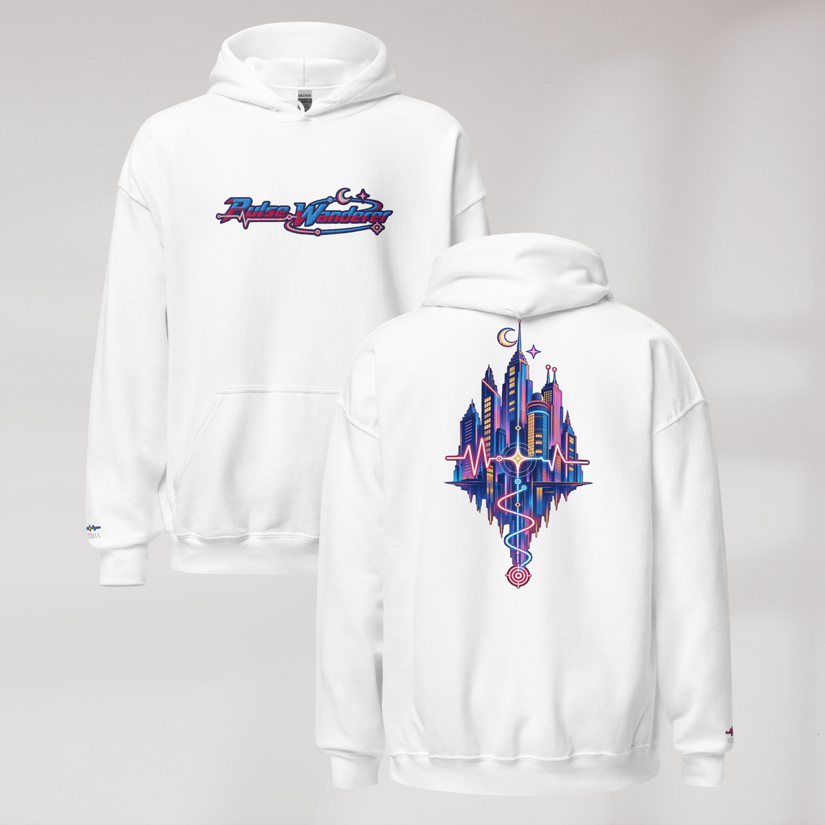 Pulse Wanderer Hoodie Soft Pink ver. – Farbe Weiß – Ansicht 1