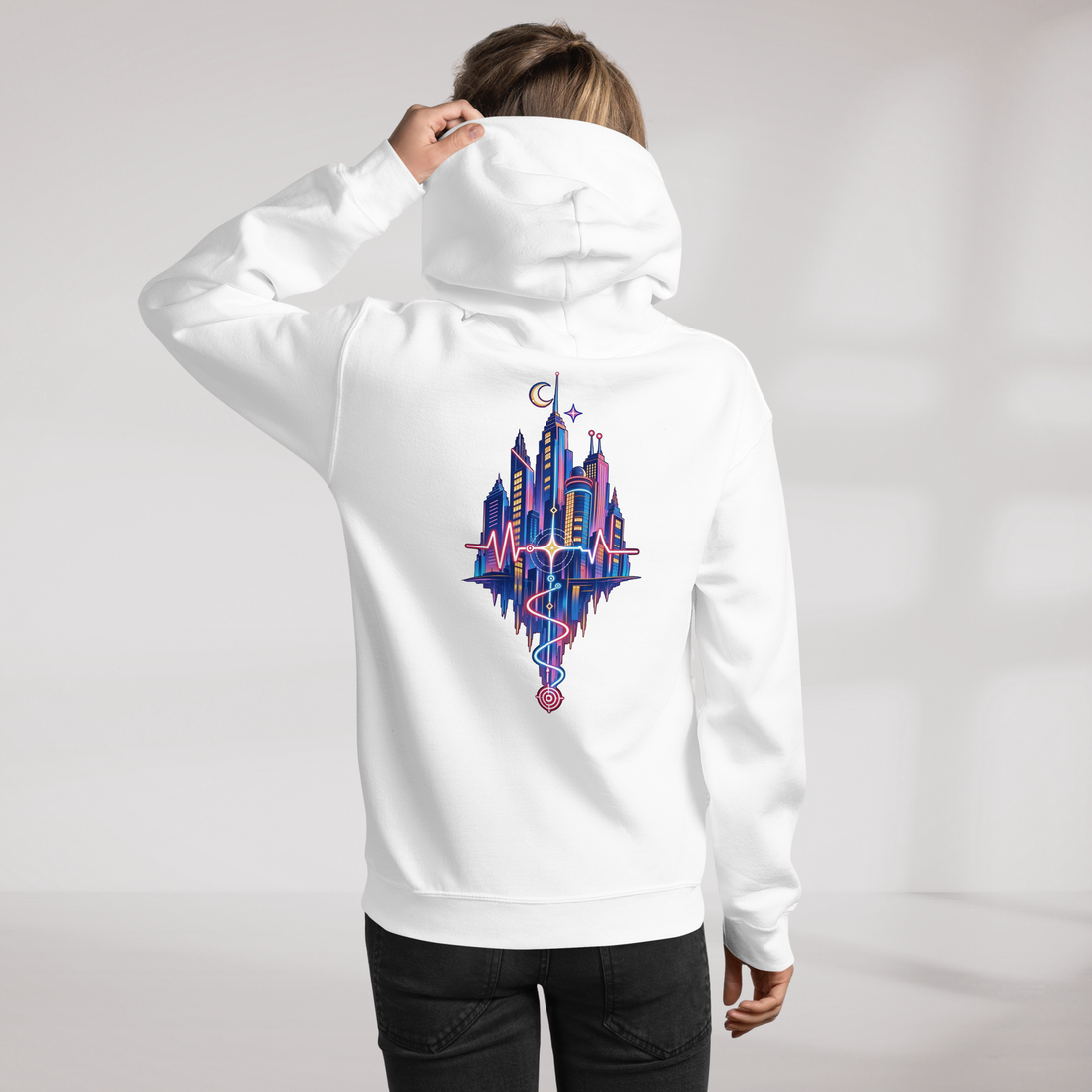 Pulse Wanderer Hoodie Soft Pink ver. – Farbe Weiß – Ansicht 11