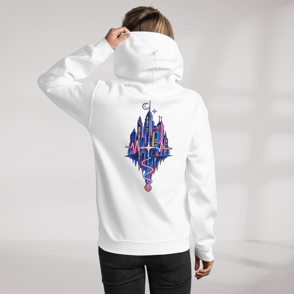 Pulse Wanderer Hoodie Soft Pink ver. – Farbe Weiß – Ansicht 11