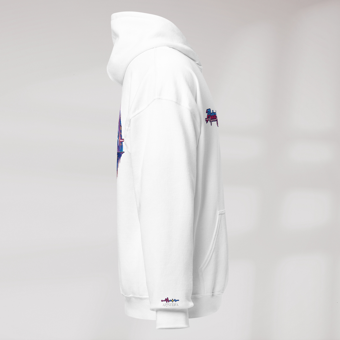 Pulse Wanderer Hoodie Soft Pink ver. – Farbe Weiß – Ansicht 2