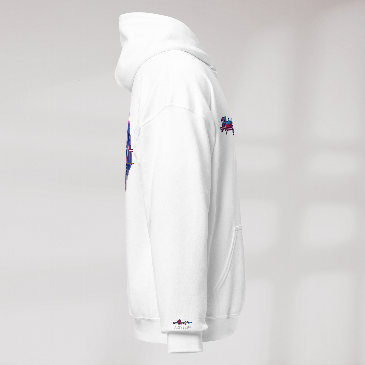 Pulse Wanderer Hoodie Soft Pink ver. – Farbe Weiß – Ansicht 2