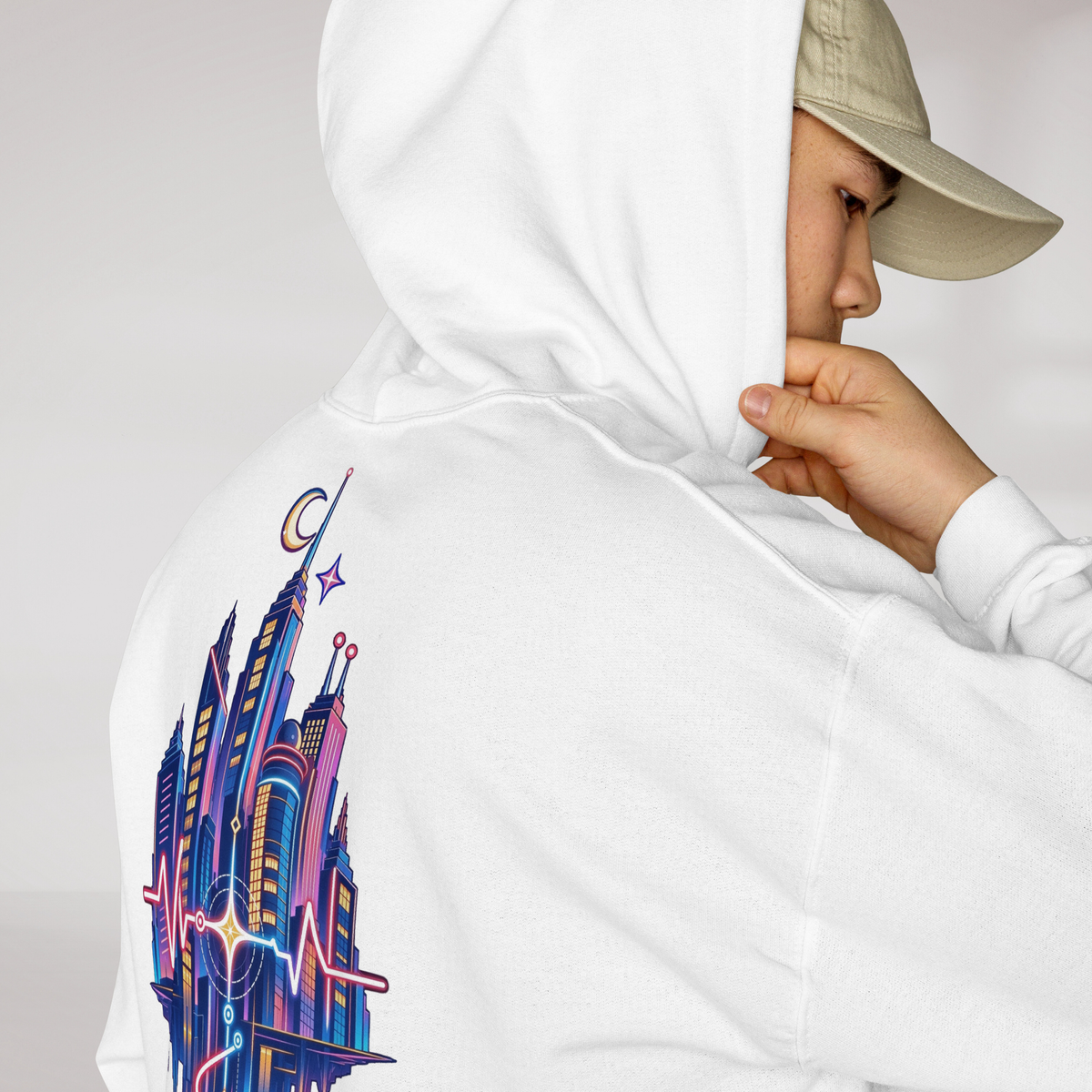 Pulse Wanderer Hoodie Soft Pink ver. – Farbe Weiß – Ansicht 5