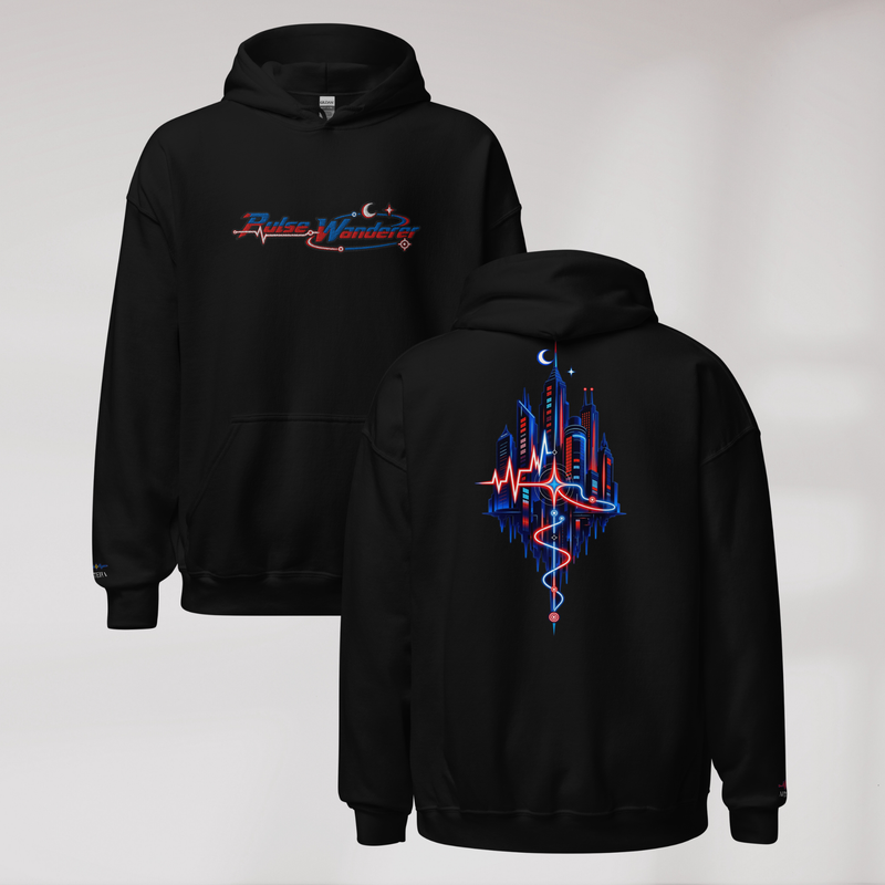 Pulse Wanderer Hoodie Rot ver. – Farbe Schwarz – Ansicht 1