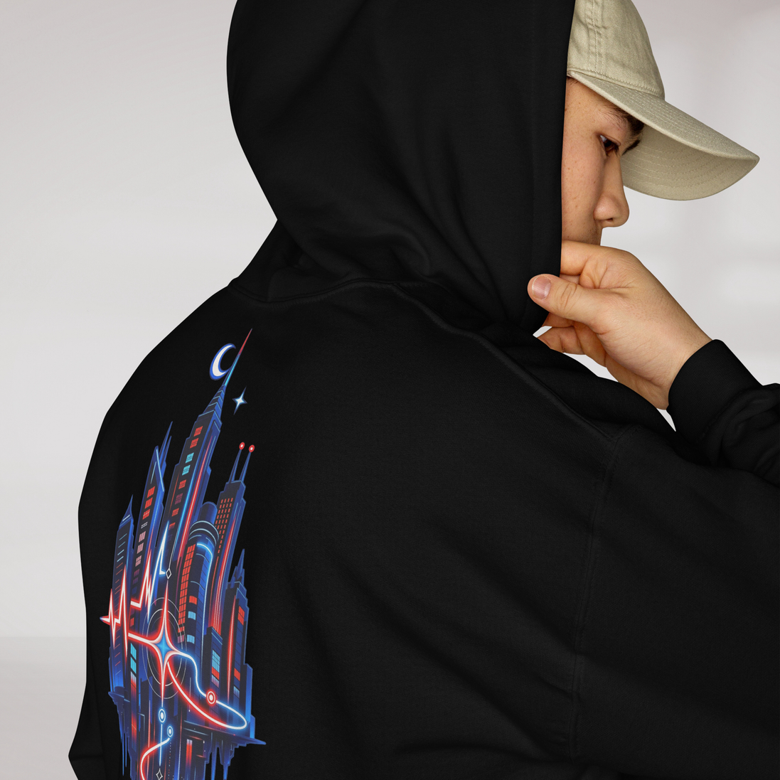 Pulse Wanderer Hoodie Rot ver. – Farbe Schwarz – Ansicht 5