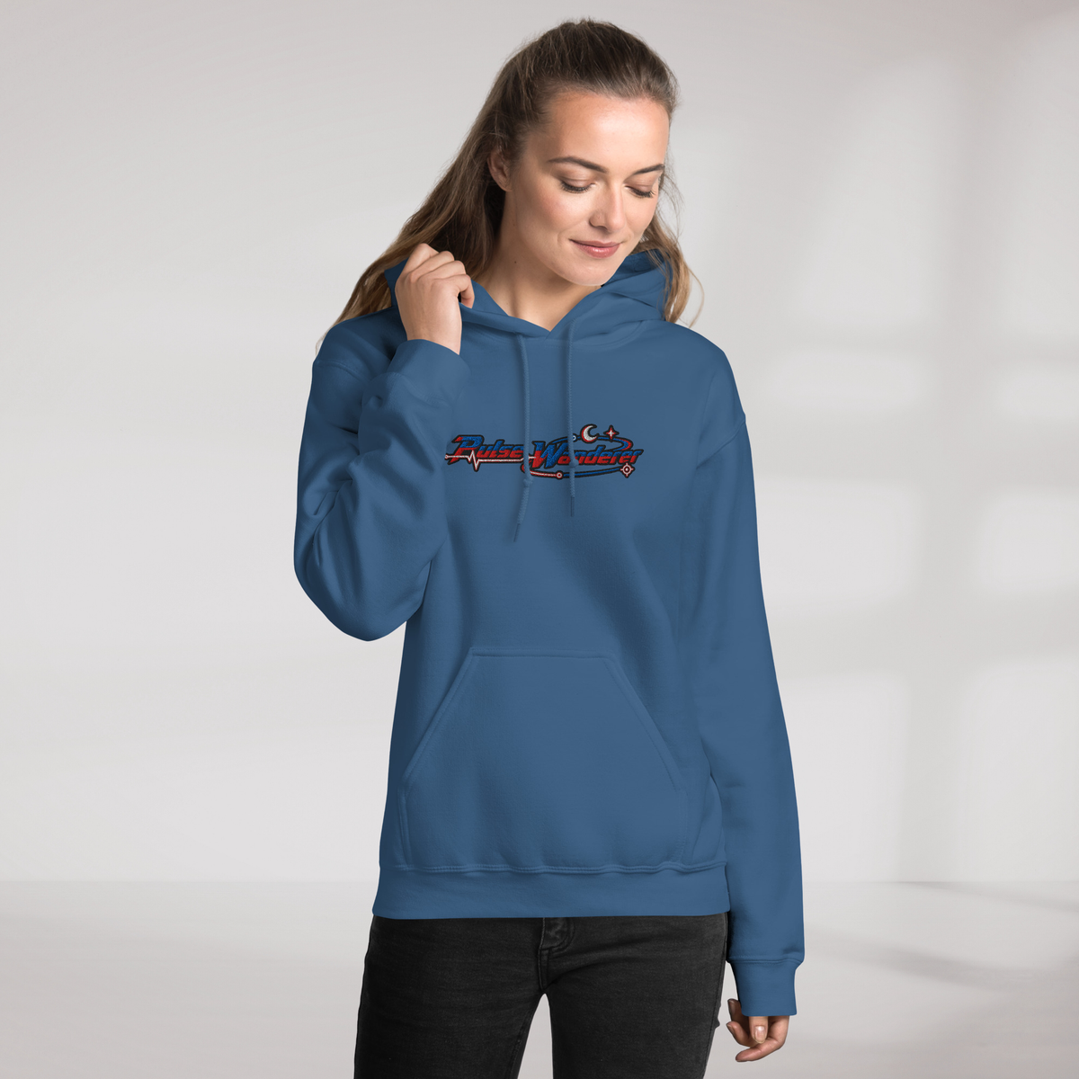 Pulse Wanderer Hoodie Rot ver. – Farbe Indigoblau – Ansicht 10