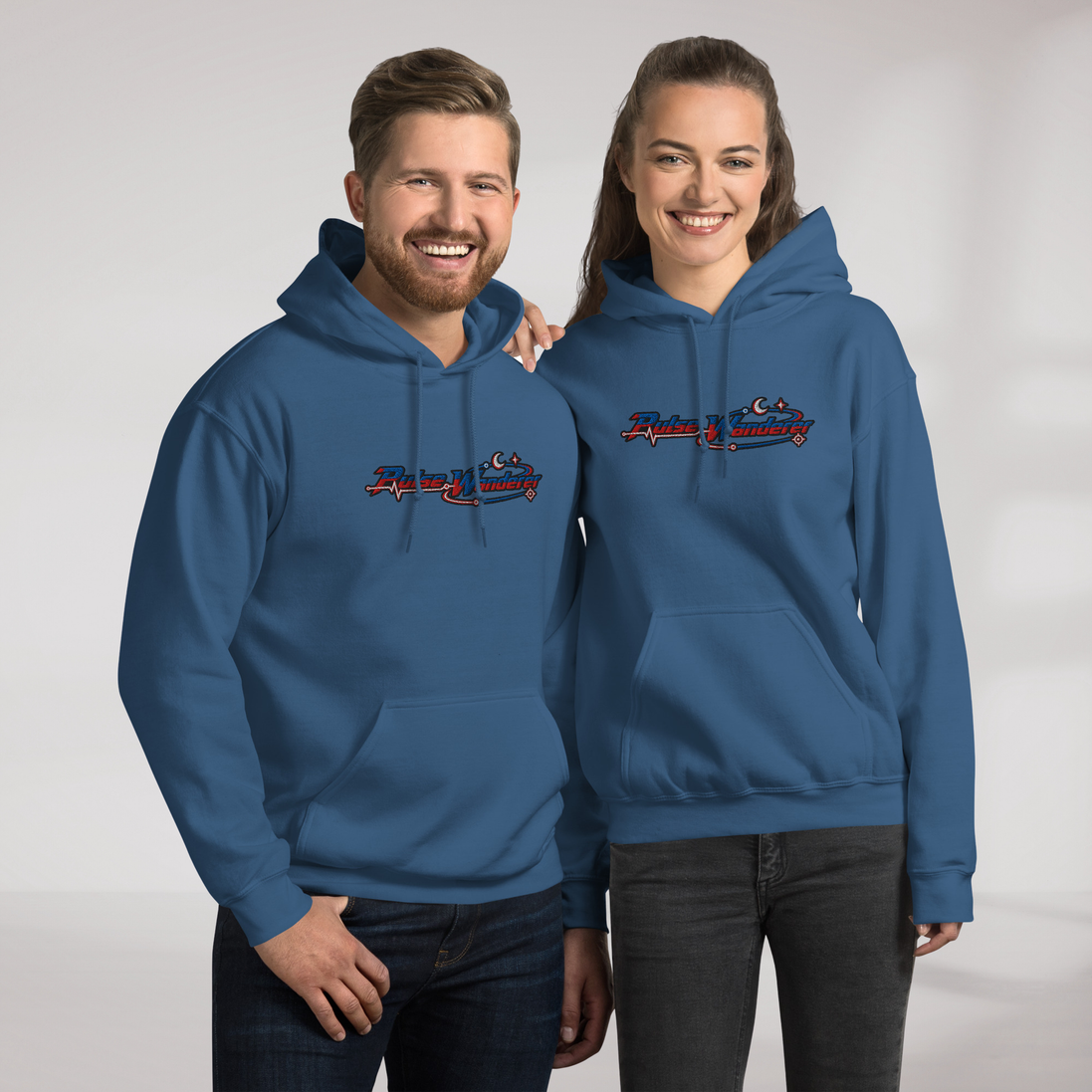 Pulse Wanderer Hoodie Rot ver. – Farbe Indigoblau – Ansicht 7