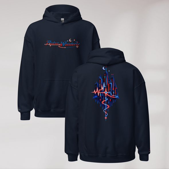 Pulse Wanderer Hoodie Rot ver. – Farbe Navy – Ansicht 1