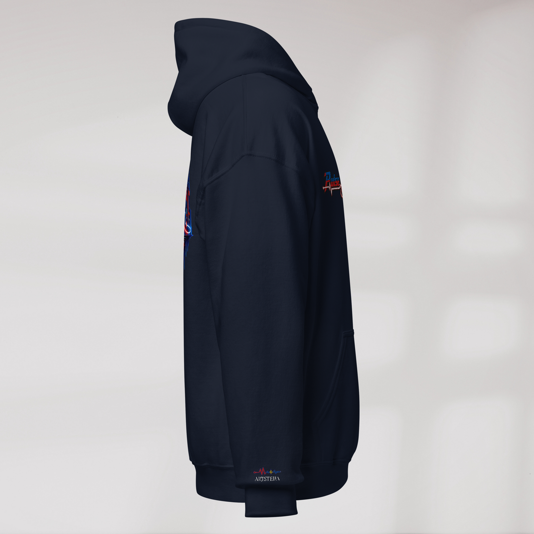 Pulse Wanderer Hoodie Rot ver. – Farbe Navy – Ansicht 2