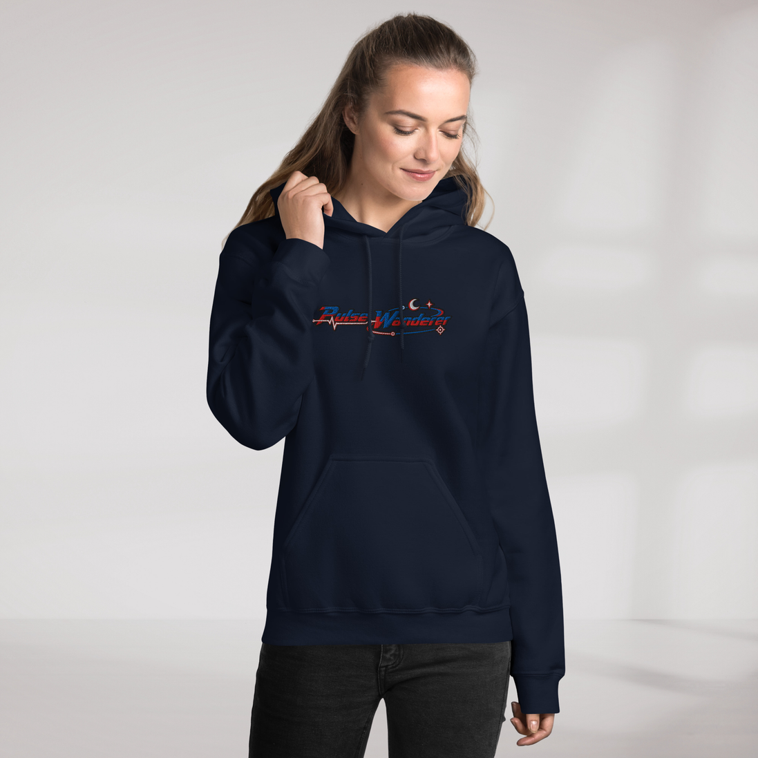 Pulse Wanderer Hoodie Rot ver. – Farbe Navy – Ansicht 8