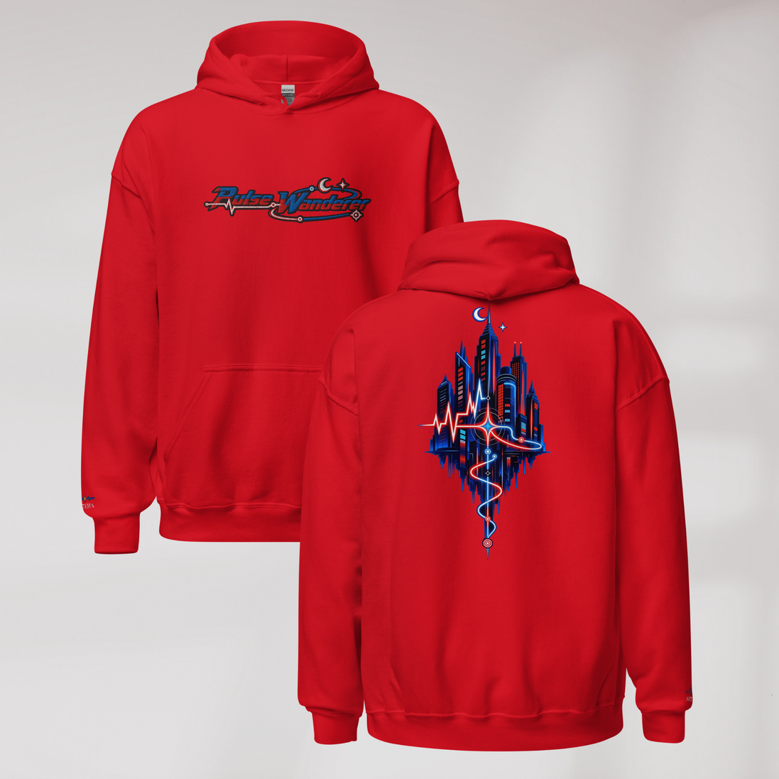 Pulse Wanderer Hoodie Rot ver. – Farbe Rot – Ansicht 1