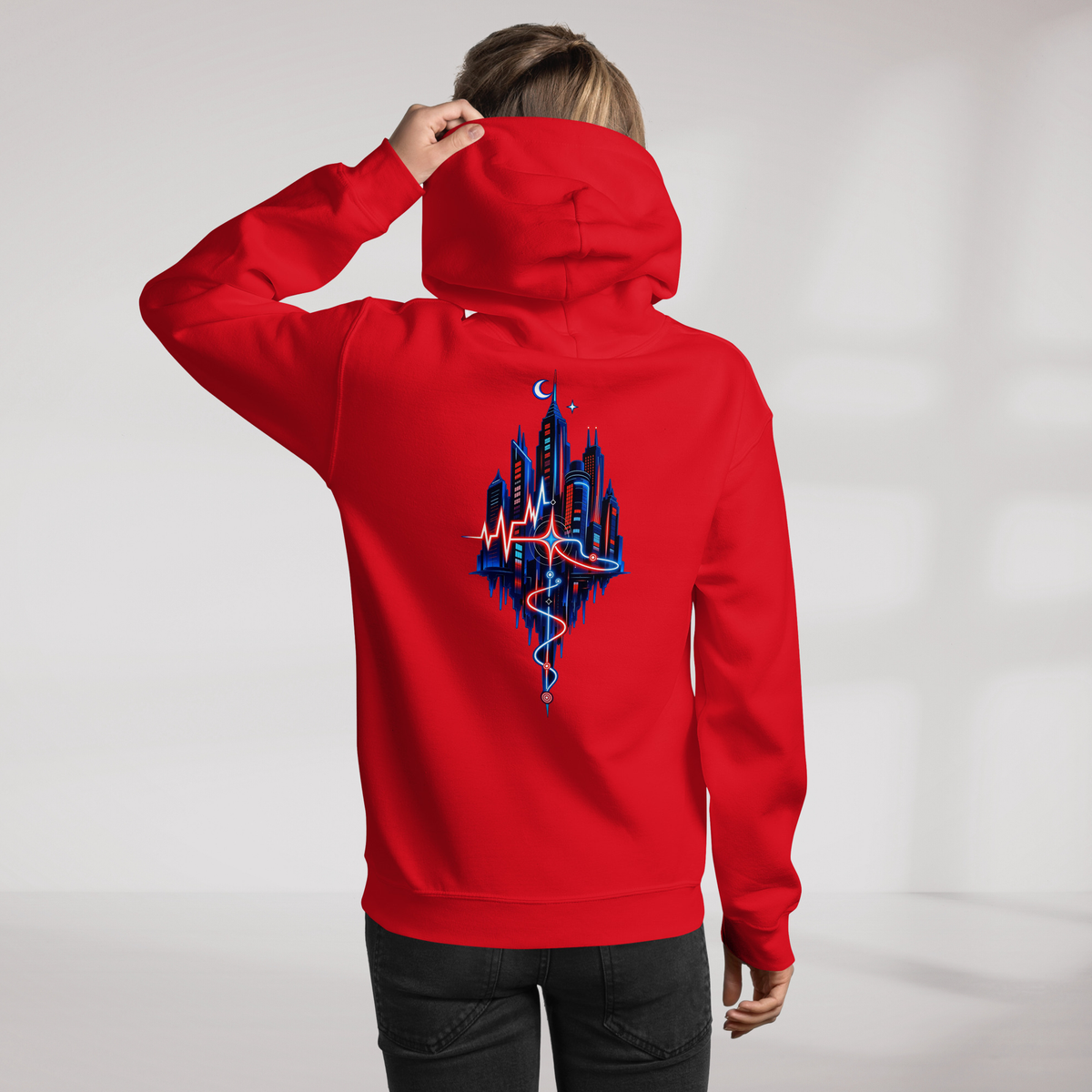 Pulse Wanderer Hoodie Rot ver. – Farbe Rot – Ansicht 11