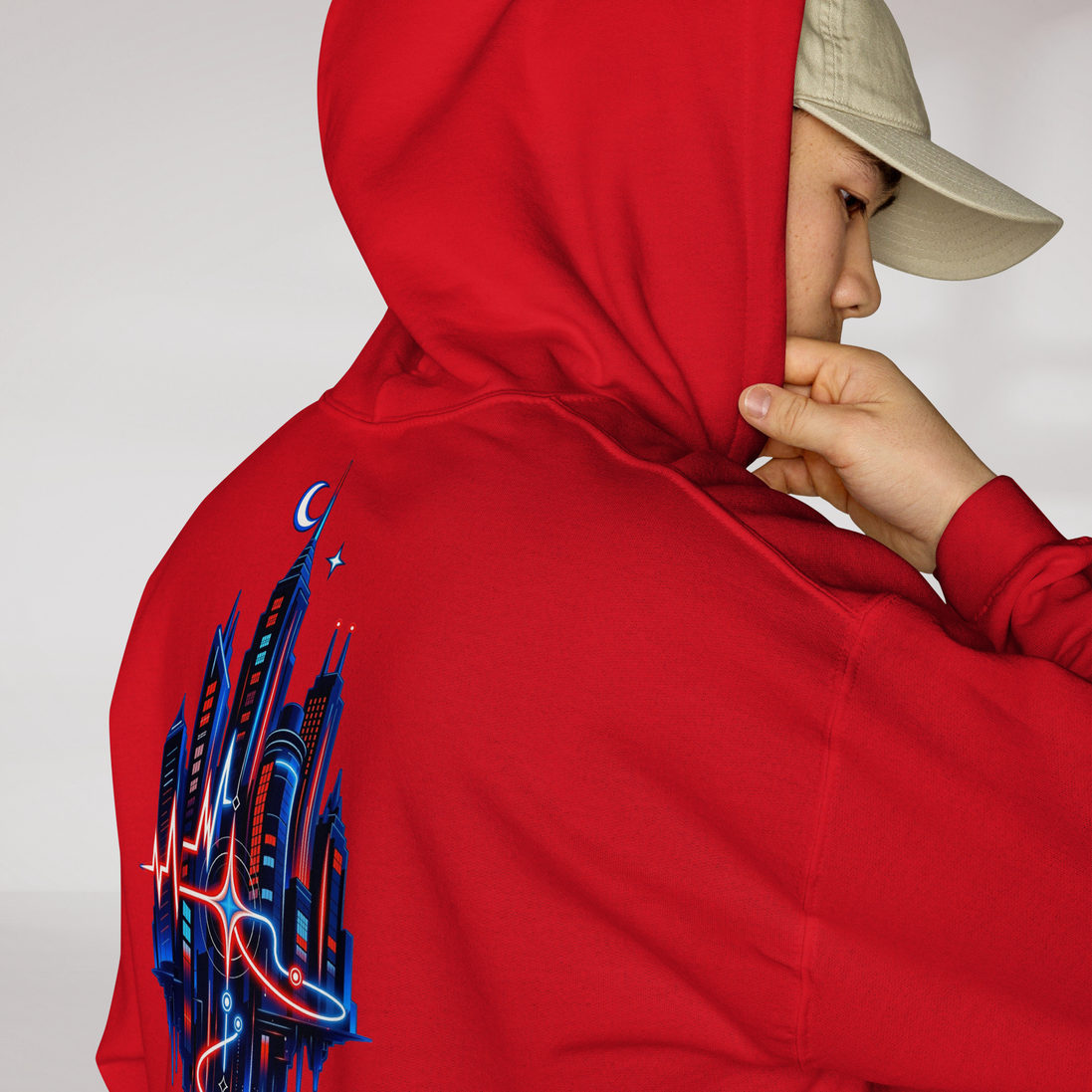 Pulse Wanderer Hoodie Rot ver. – Farbe Rot – Ansicht 5