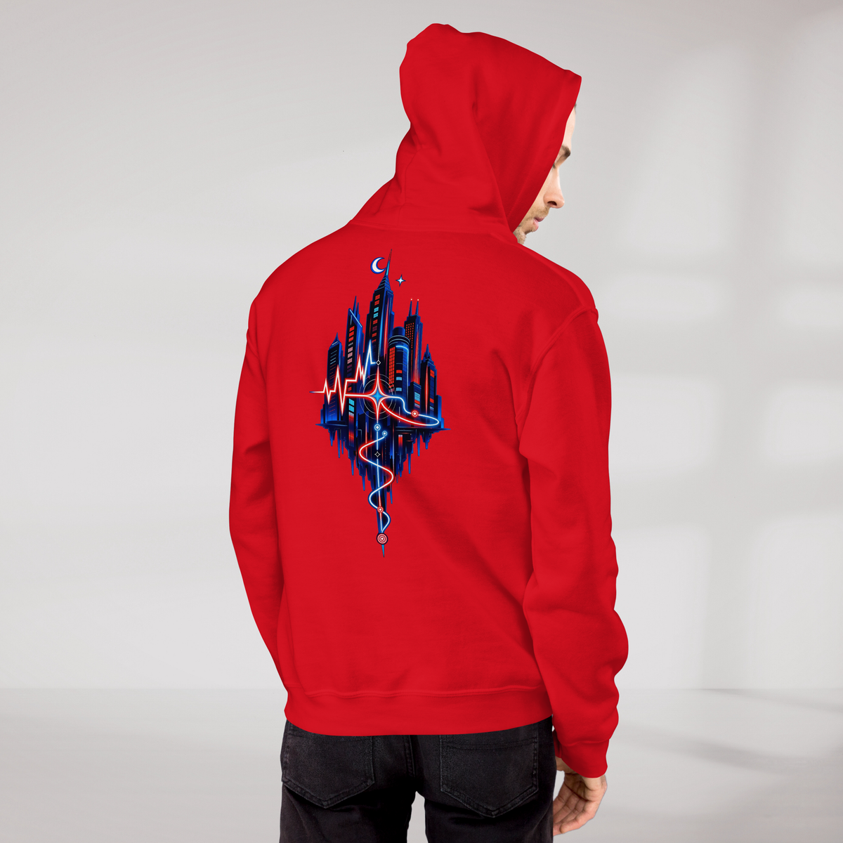 Pulse Wanderer Hoodie Rot ver. – Farbe Rot – Ansicht 9