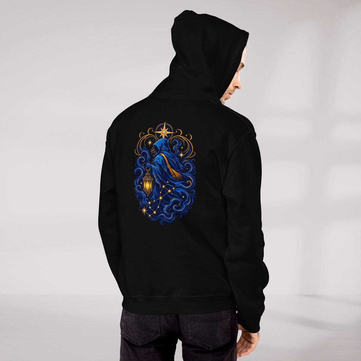 Star Wanderer Hoodie Blau ver. – Farbe Schwarz – Ansicht 11