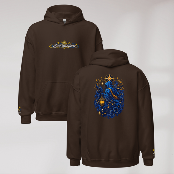 Star Wanderer Hoodie Blau ver. – Farbe Dunkle Schokolade – Ansicht 1