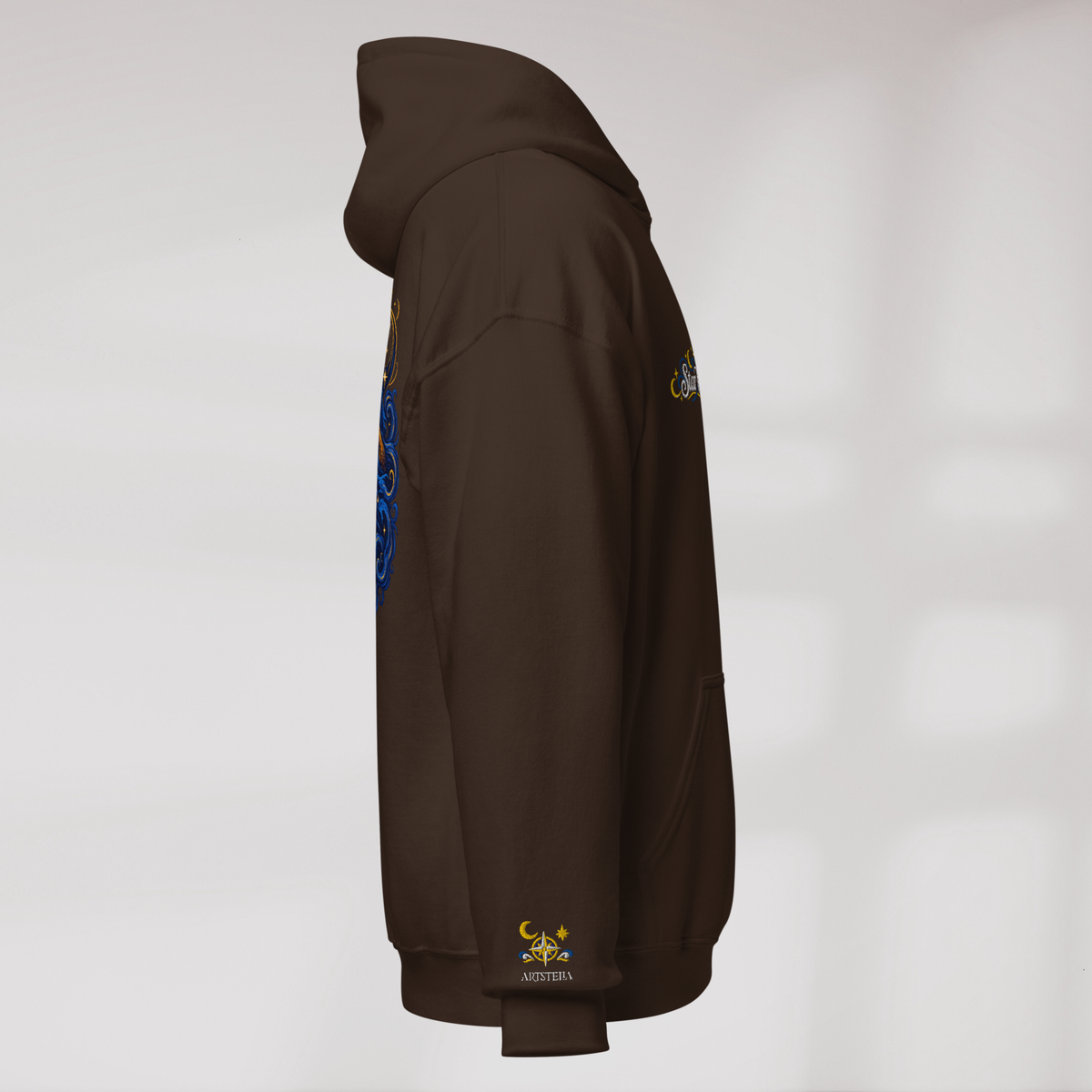 Star Wanderer Hoodie Blau ver. – Farbe Dunkle Schokolade – Ansicht 2