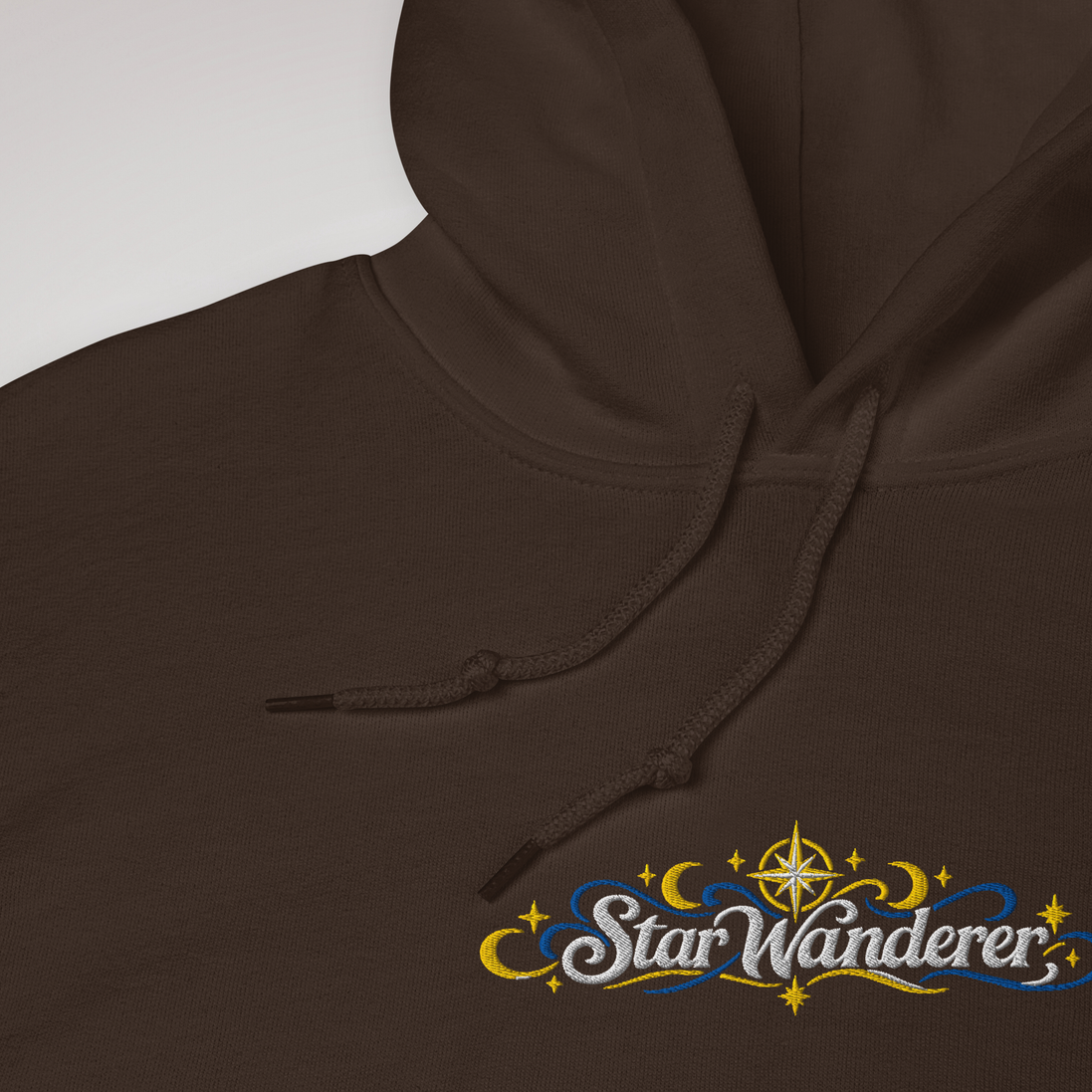 Star Wanderer Hoodie Blau ver. – Farbe Dunkle Schokolade – Ansicht 3
