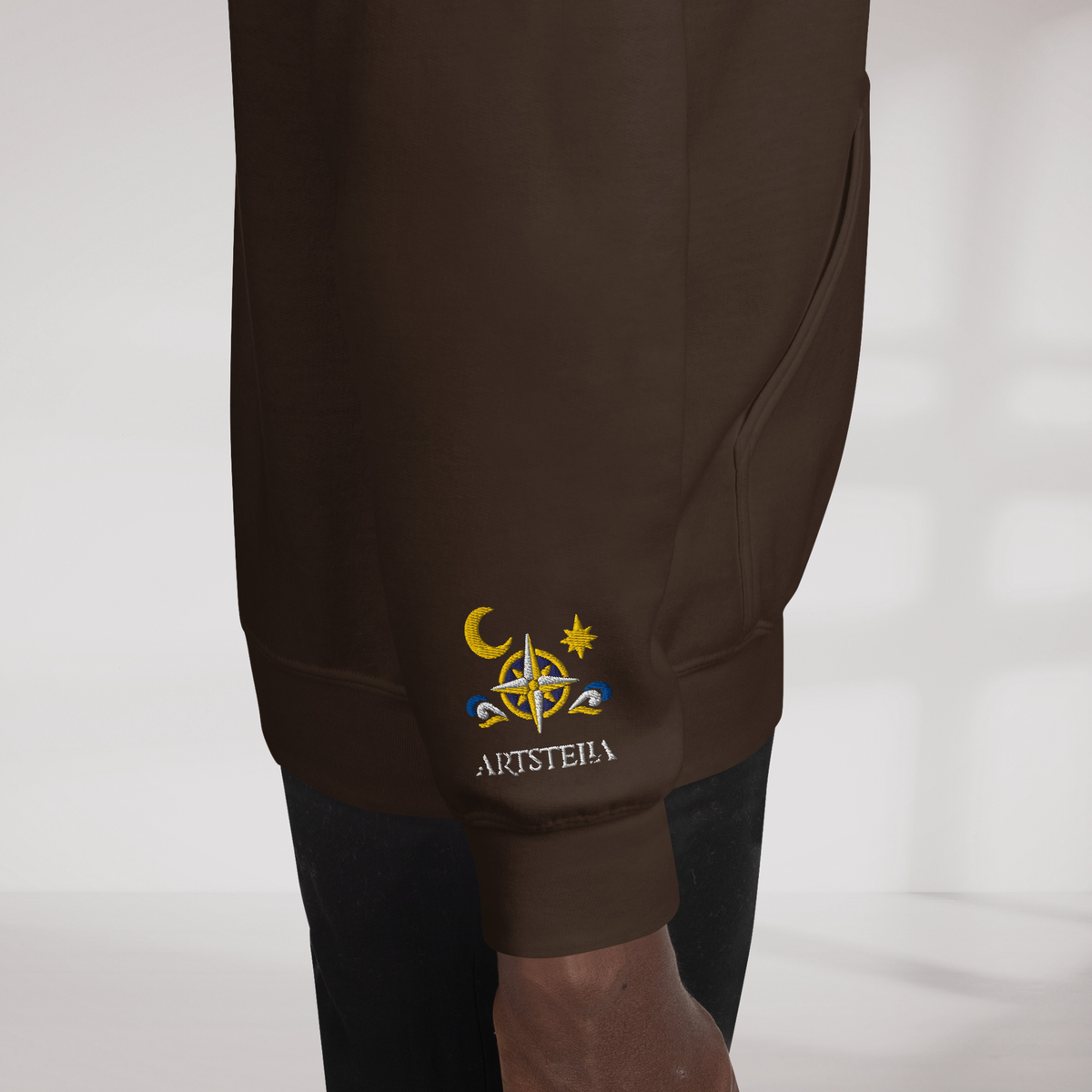 Star Wanderer Hoodie Blau ver. – Farbe Dunkle Schokolade – Ansicht 6