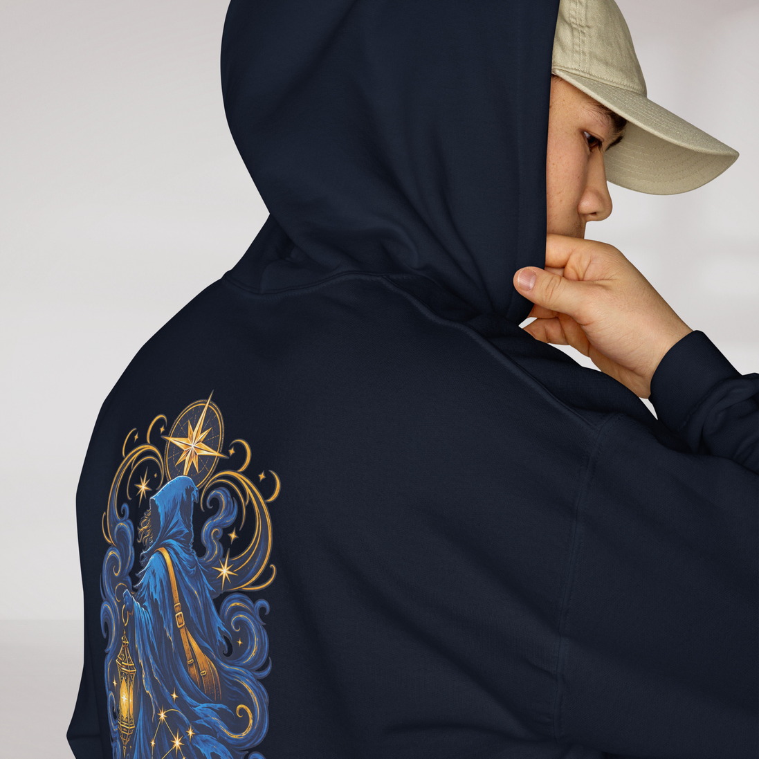 Star Wanderer Hoodie Blau ver. – Farbe Navy – Ansicht 5