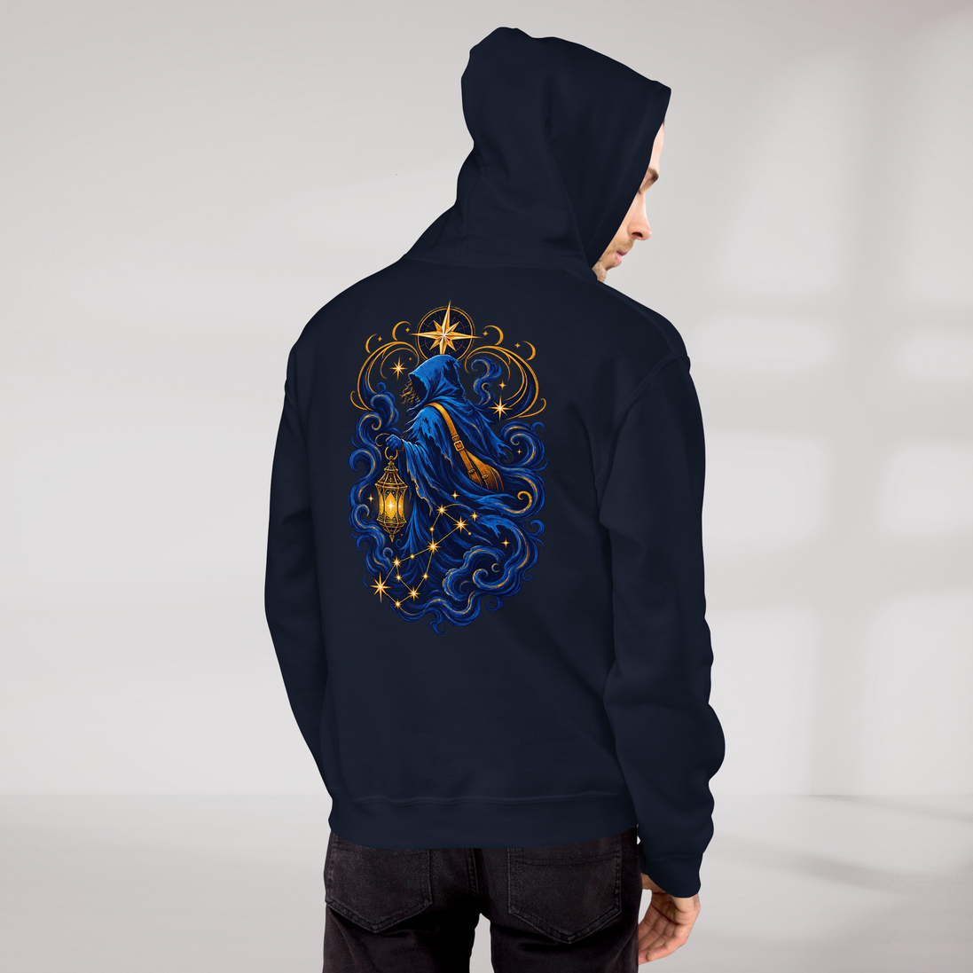 Star Wanderer Hoodie Blau ver. – Farbe Navy – Ansicht 9