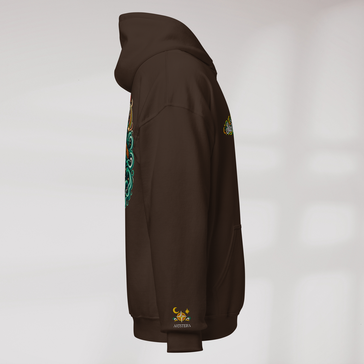 Star Wanderer Hoodie Retro – Farbe Dunkle Schokolade – Ansicht 2