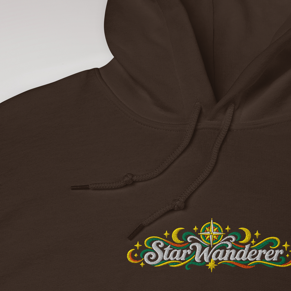 Star Wanderer Hoodie Retro – Farbe Dunkle Schokolade – Ansicht 3