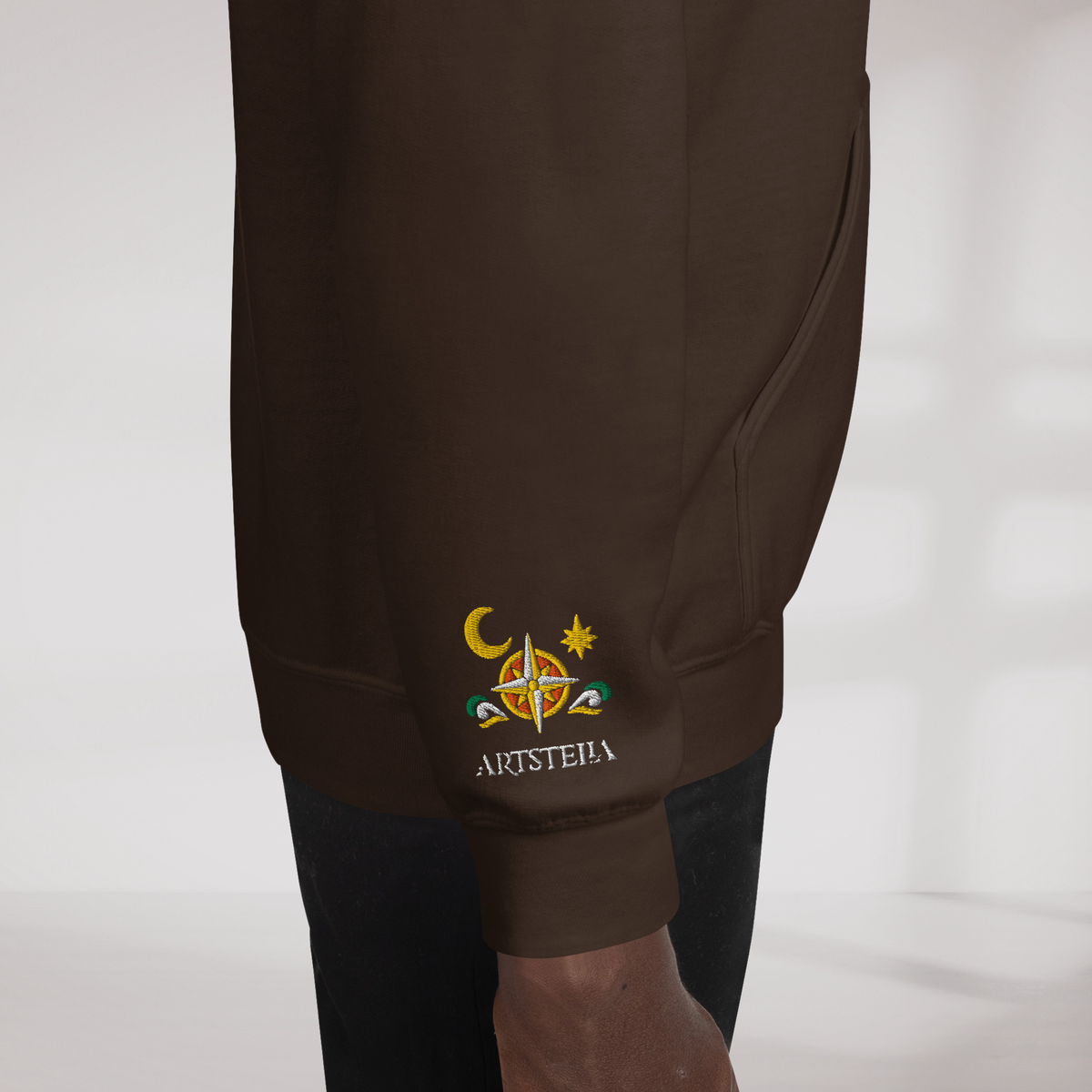 Star Wanderer Hoodie Retro – Farbe Dunkle Schokolade – Ansicht 5