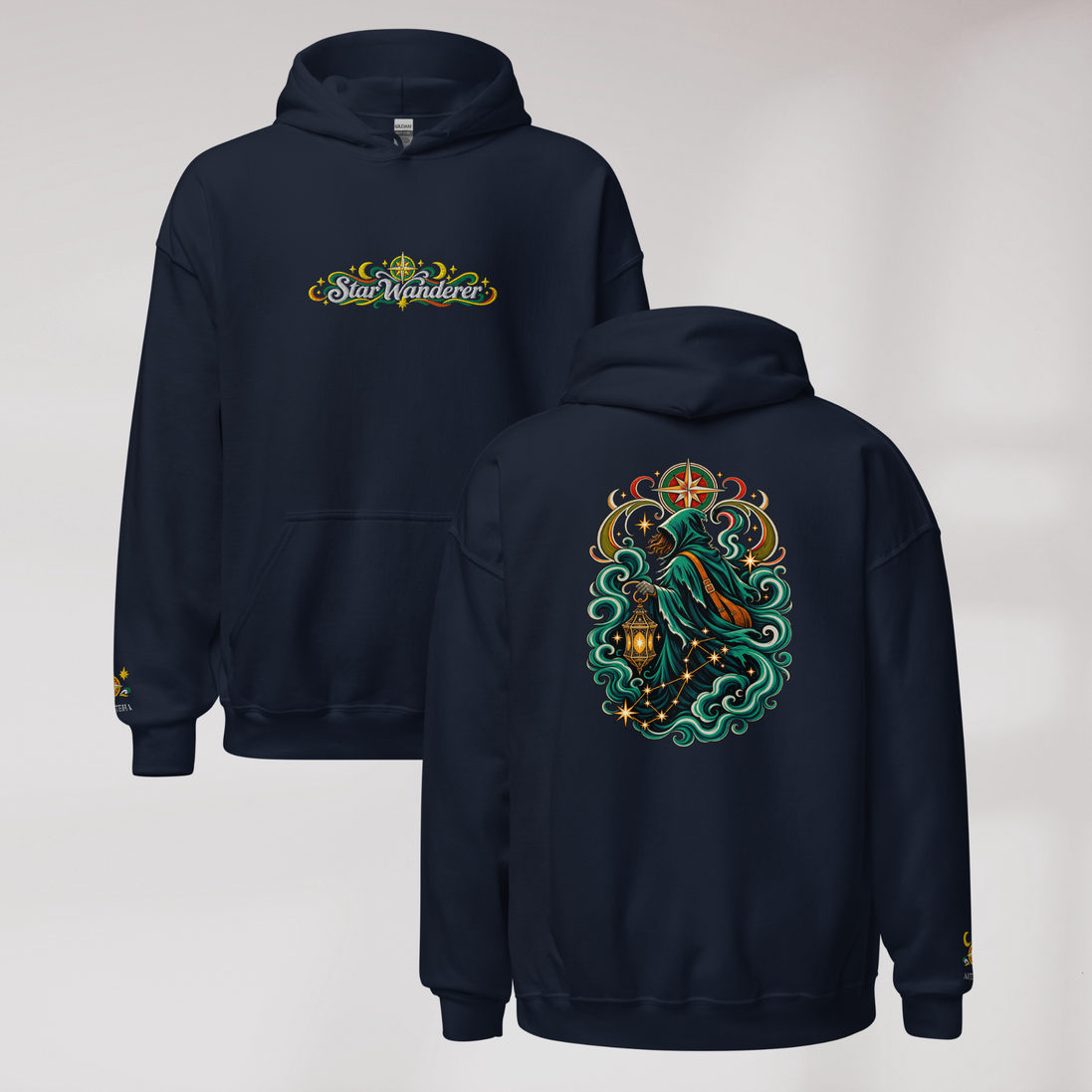 Star Wanderer Hoodie Retro – Farbe Navy – Ansicht 1
