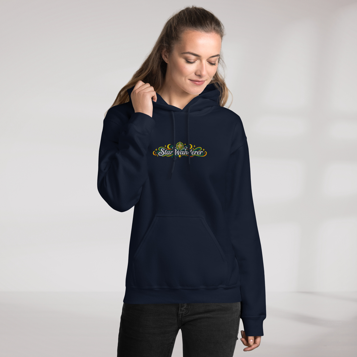Star Wanderer Hoodie Retro – Farbe Navy – Ansicht 10