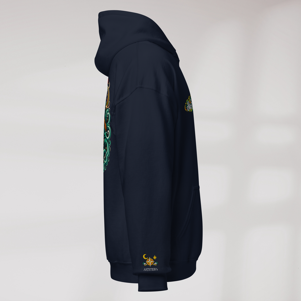 Star Wanderer Hoodie Retro – Farbe Navy – Ansicht 2