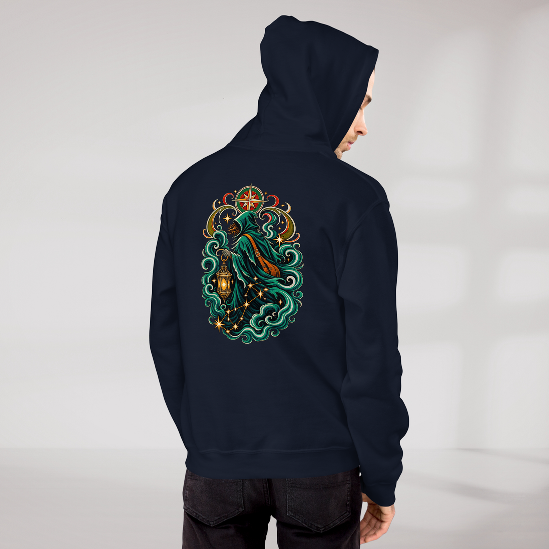 Star Wanderer Hoodie Retro – Farbe Navy – Ansicht 9