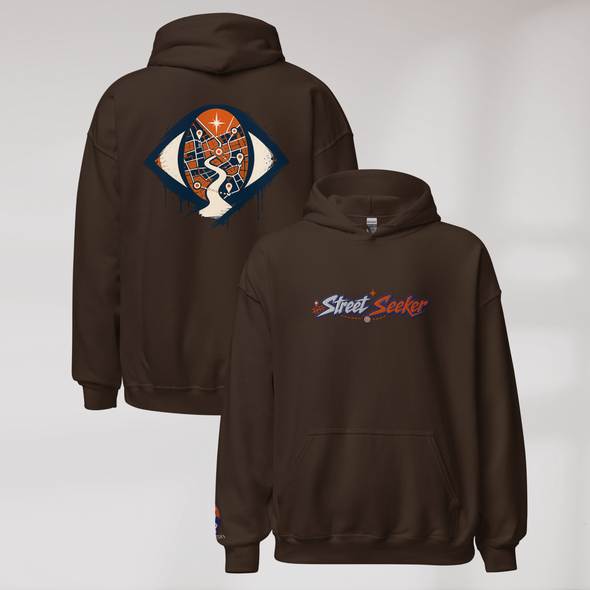Street Seeker Hoodie Retro – Farbe Dunkle Schokolade – Ansicht 1
