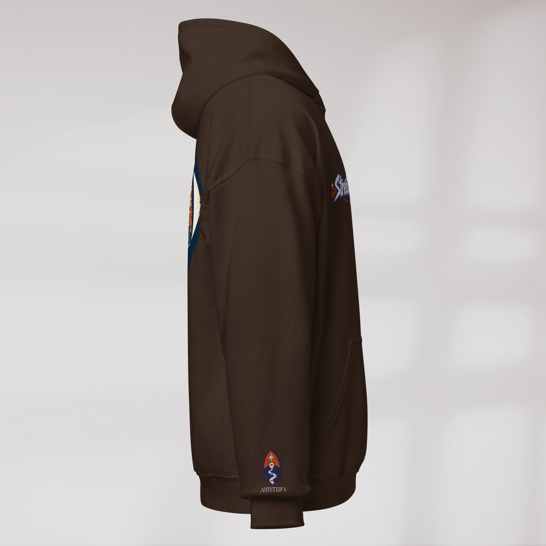 Street Seeker Hoodie Retro – Farbe Dunkle Schokolade – Ansicht 2