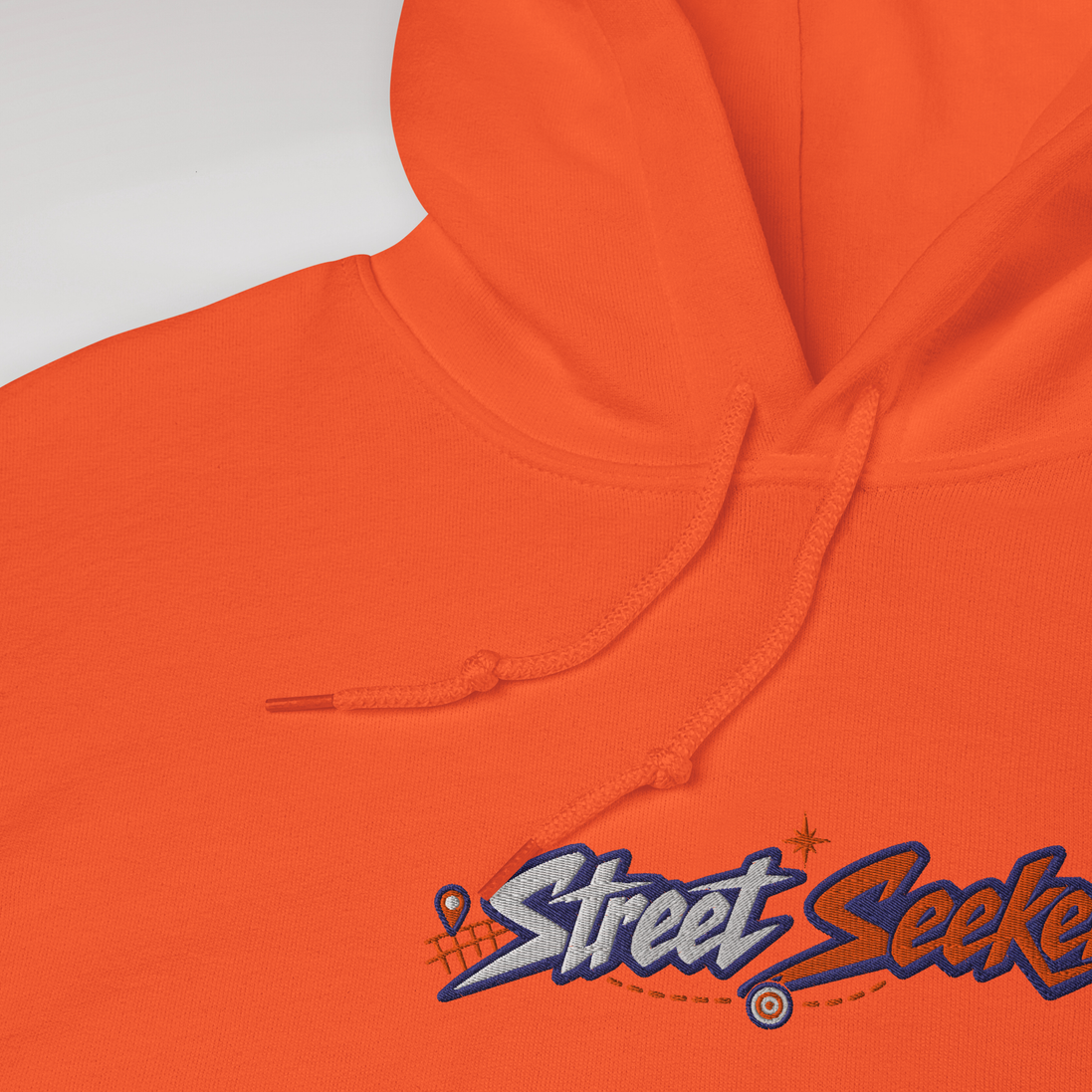 Street Seeker Hoodie Retro – Farbe Orange – Ansicht 3