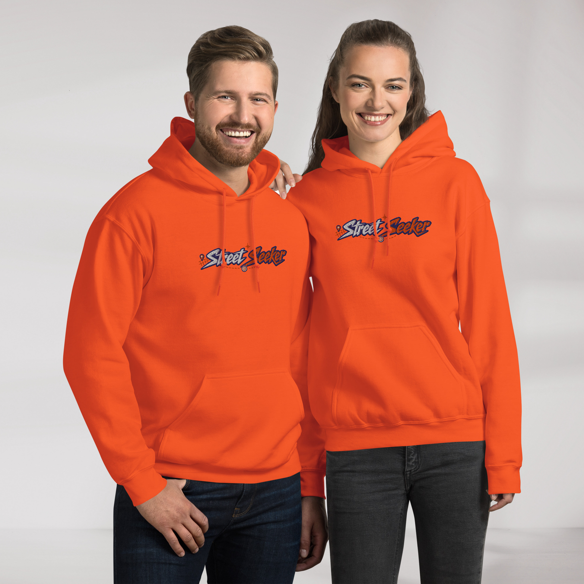 Street Seeker Hoodie Retro – Farbe Orange – Ansicht 4