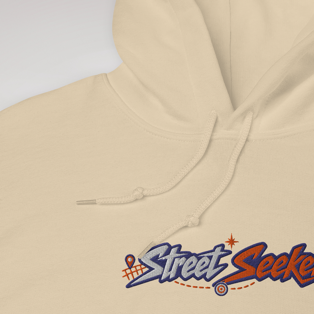 Street Seeker Hoodie Retro – Farbe Sand – Ansicht 3