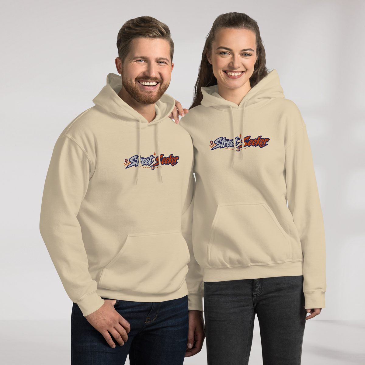 Street Seeker Hoodie Retro – Farbe Sand – Ansicht 5