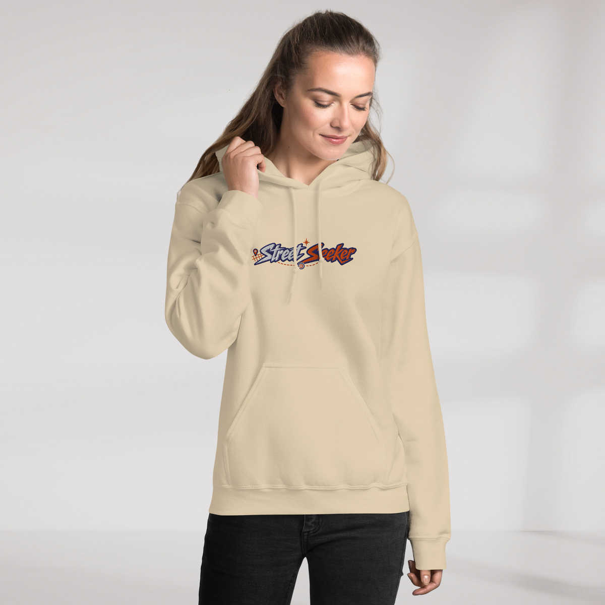 Street Seeker Hoodie Retro – Farbe Sand – Ansicht 8