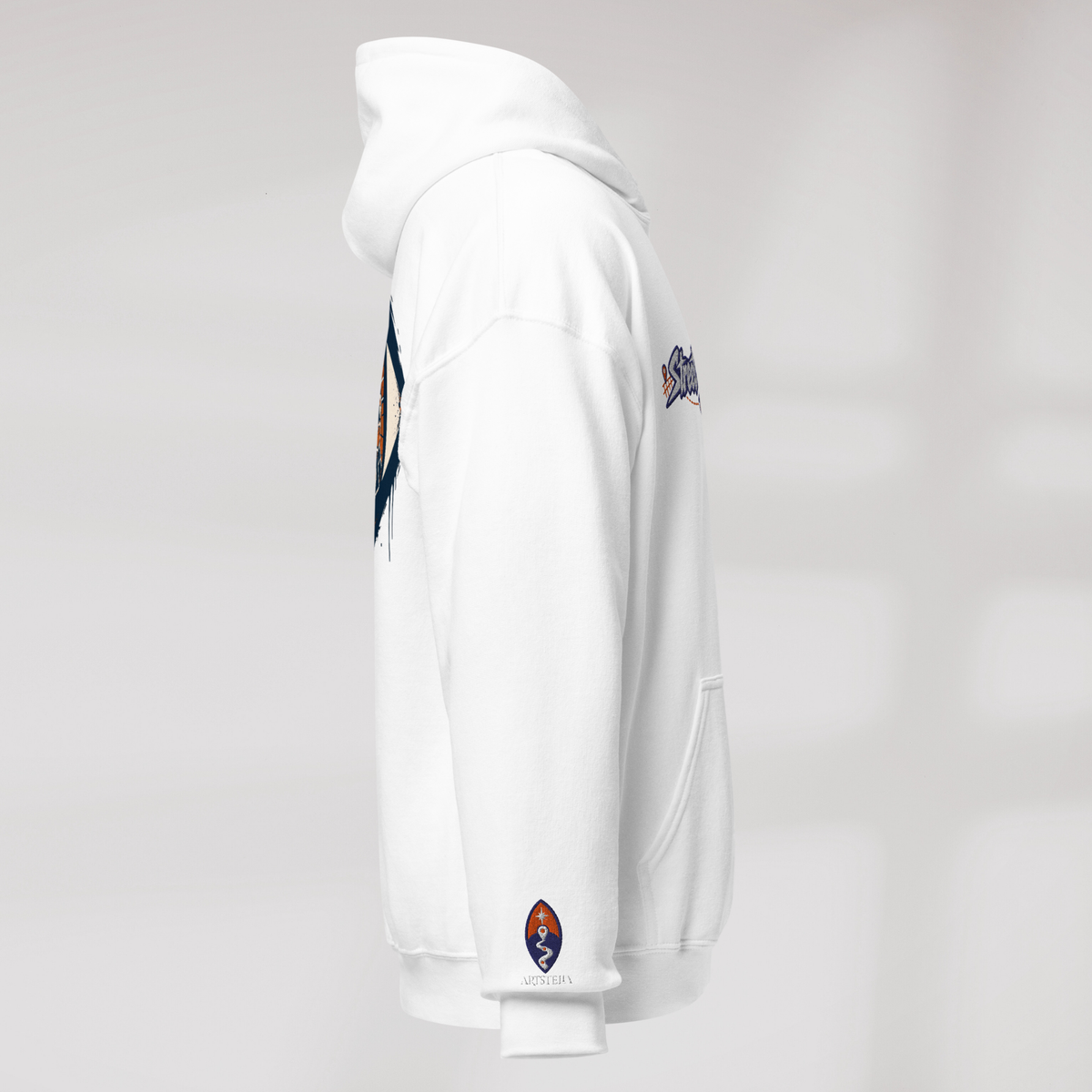 Street Seeker Hoodie Retro – Farbe Weiß – Ansicht 2