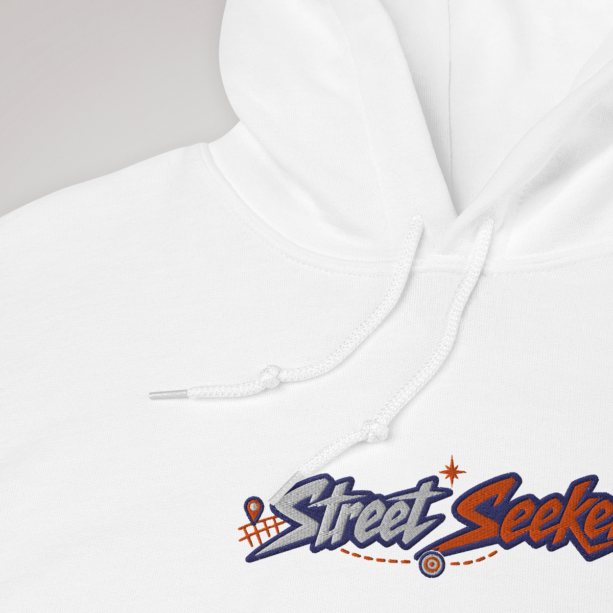 Street Seeker Hoodie Retro – Farbe Weiß – Ansicht 3
